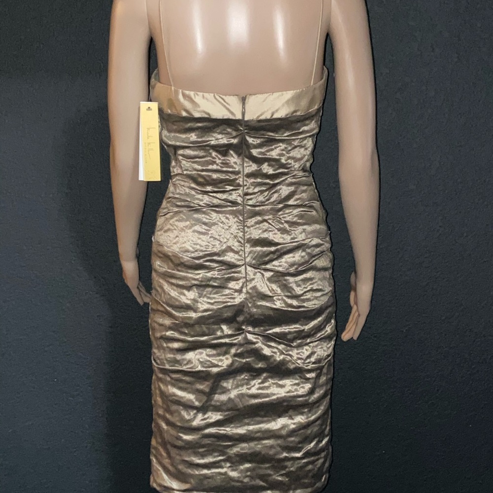 NICOLE MILLER Scrunch Cocktail Dress Size 6 - Picture 4 of 7